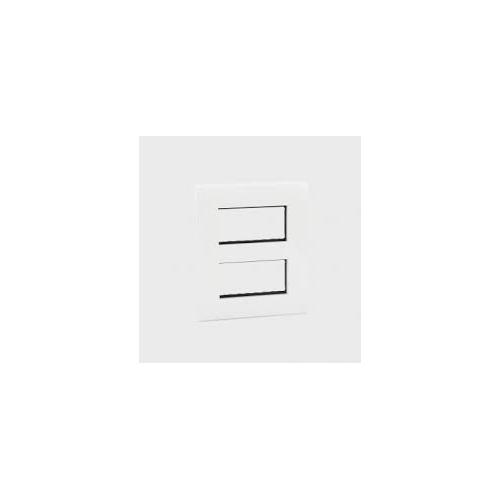 Legrand Myrius 8M White 4x2 Plate With Frame, 6732 69